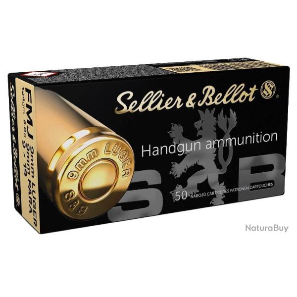 Munitions 9mm Sellier Bellot 124g FMJ