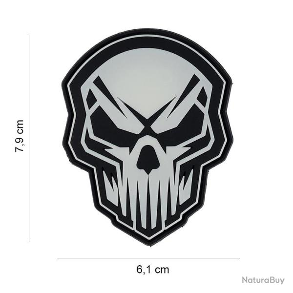 Patch 3D PVC Angry Skull Fluo (101 Inc)