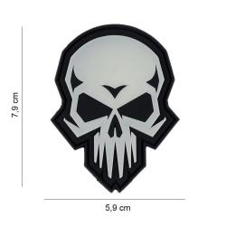 Patch 3D PVC Psycho Skull Fluo (101 Inc)
