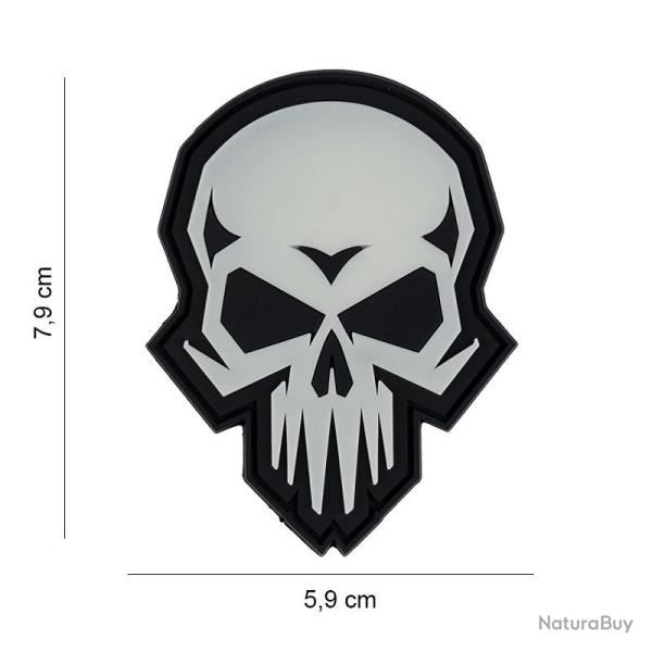 Patch 3D PVC Psycho Skull Fluo (101 Inc)