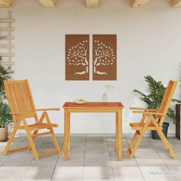 Ensemble � manger de jardin 3 pcs Bois d'acacia solide alsavelo