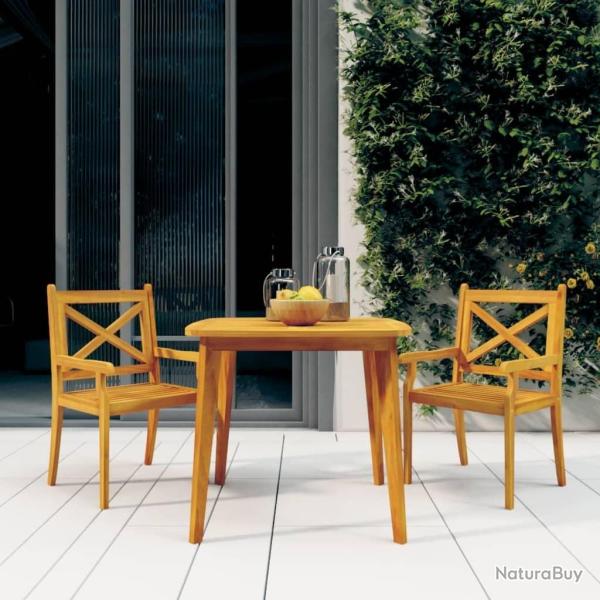 Ensemble � manger de jardin 3 pcs Bois d'acacia solide