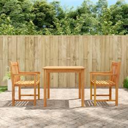 Ensemble &agrave; manger de jardin 3 pcs Bois d'acacia solide alsavelo