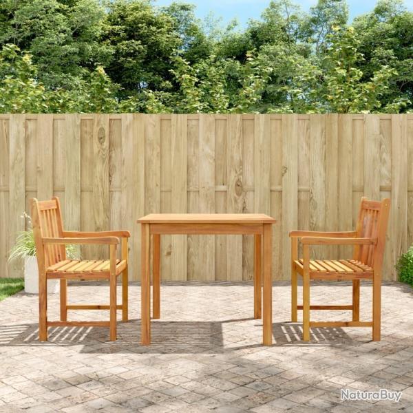Ensemble � manger de jardin 3 pcs Bois d'acacia solide