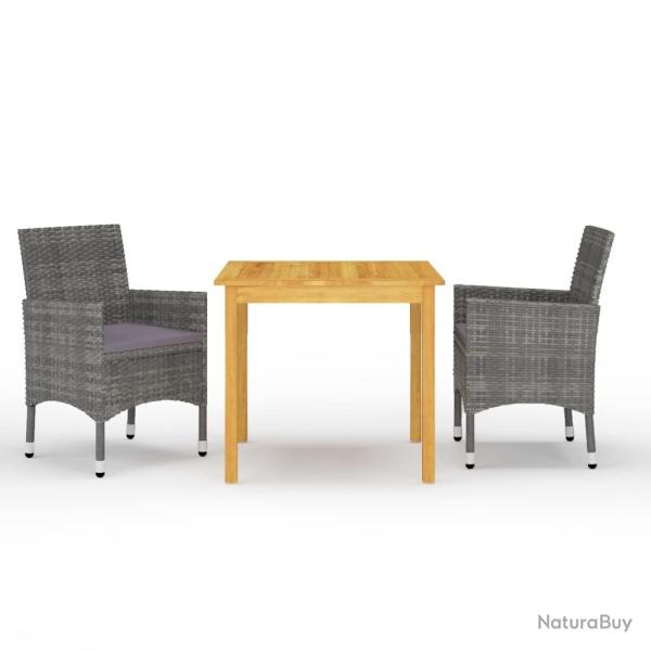 Ensemble � manger de jardin 3 pcs Gris