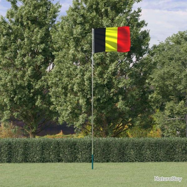 Drapeau de la Belgique et m�t 5,55 m Aluminium