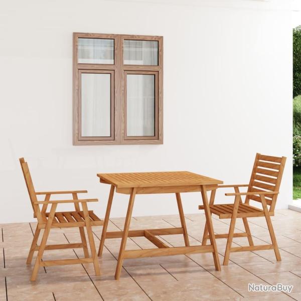 Ensemble � manger de jardin 3 pcs Bois d'acacia solide