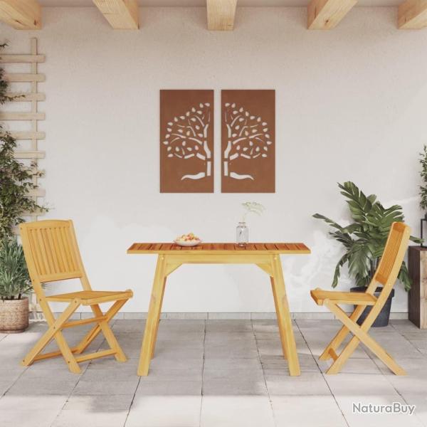 Ensemble � manger de jardin 3 pcs Bois d'acacia solide