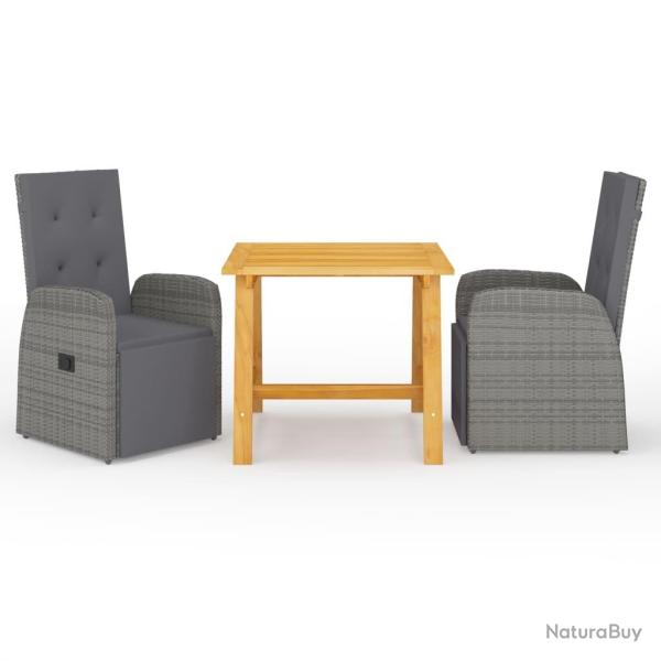 Ensemble � manger de jardin 3 pcs Gris