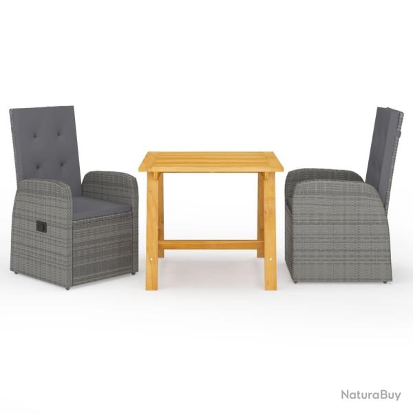 Ensemble � manger de jardin 3 pcs Gris