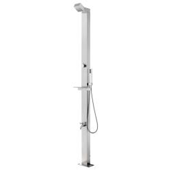 Douche de jardin 220 cm Acier inoxydable alsavelo