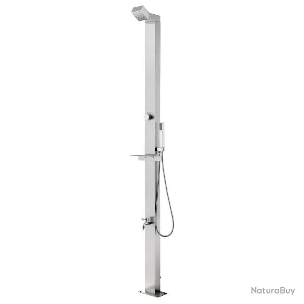 Douche de jardin 220 cm Acier inoxydable alsavelo