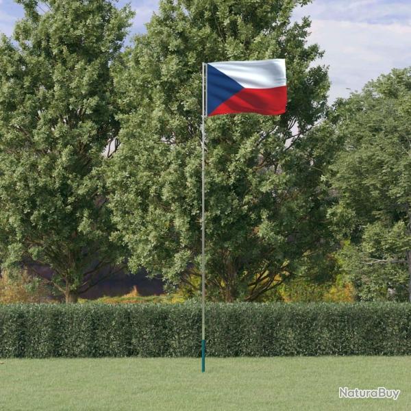Drapeau tch�que et m�t 5,55 m Aluminium