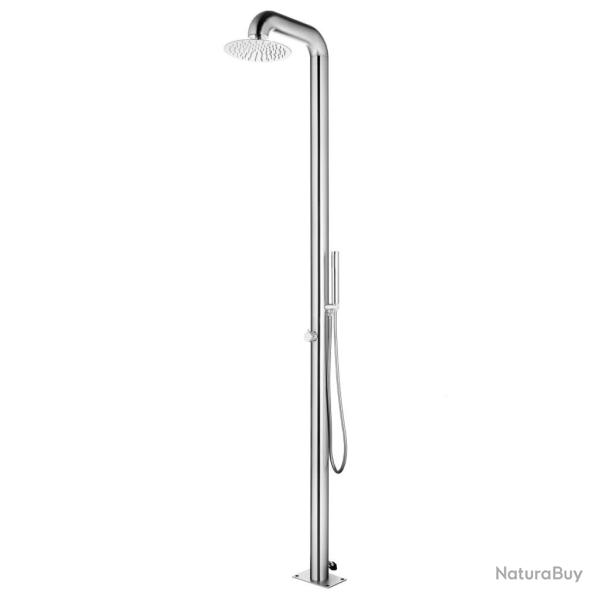 Douche de jardin 225 cm Acier inoxydable