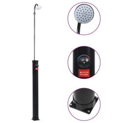 Douche solaire de jardin Noir 215 cm 8 L alsavelo