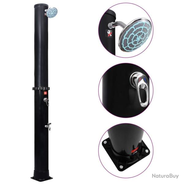Douche solaire d'extrieur avec pomme de douche et robinet 40 L alsavelo