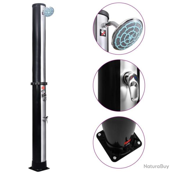 Douche solaire d'ext�rieur avec pomme de douche et robinet 40 L alsavelo