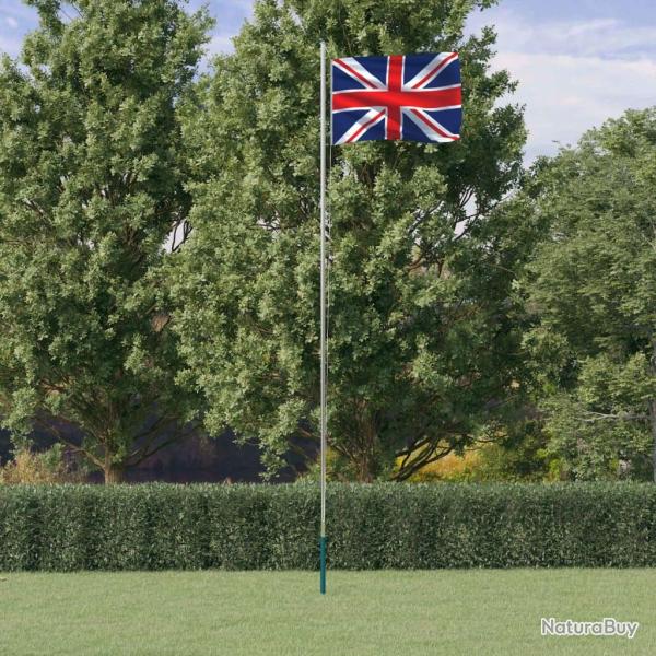 Drapeau du Royaume-Uni et m�t 6,23 m Aluminium