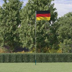 Drapeau de l'Allemagne et m&acirc;t 5,55 m Aluminium