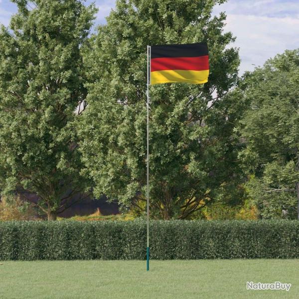 Drapeau de l'Allemagne et m�t 5,55 m Aluminium