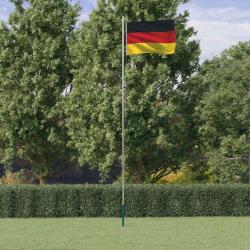 Drapeau de l'Allemagne et m&acirc;t 6,23 m Aluminium