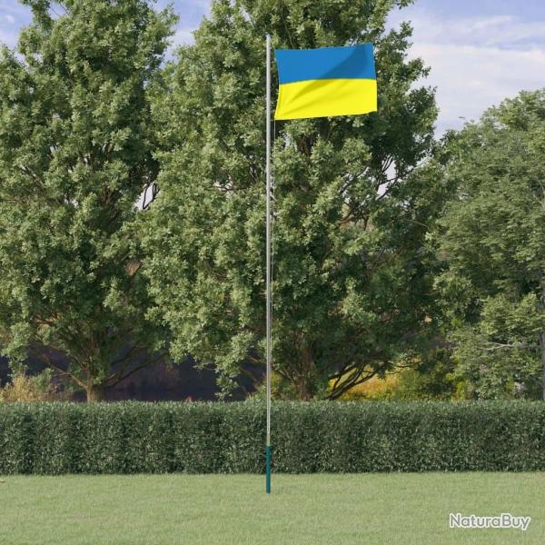 Drapeau de l'Ukraine et m�t 6,23 m aluminium alsavelo