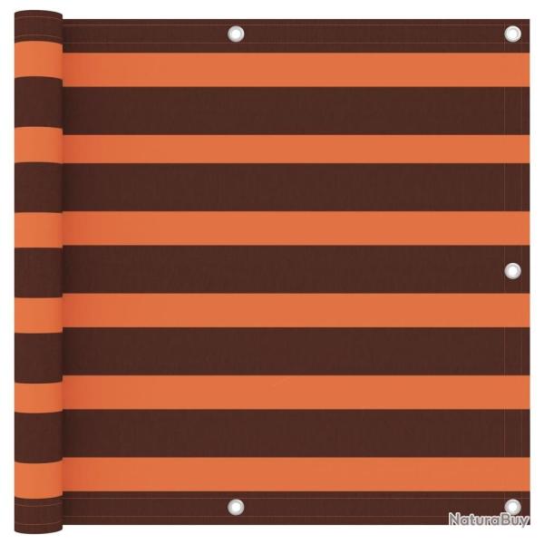 �cran de balcon Orange et marron 90x500 cm Tissu Oxford alsavelo