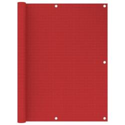 Écran de balcon Rouge 120x500 cm PEHD alsavelo