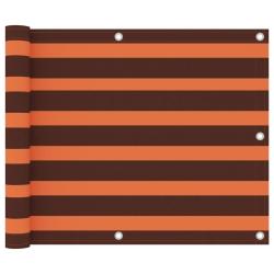&Eacute;cran de balcon Orange et marron 75x300 cm Tissu Oxford
