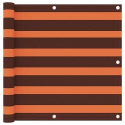 &Eacute;cran de balcon Orange et marron 90x600 cm Tissu Oxford
