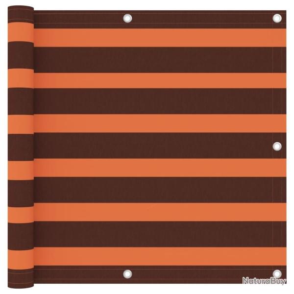 �cran de balcon Orange et marron 90x600 cm Tissu Oxford