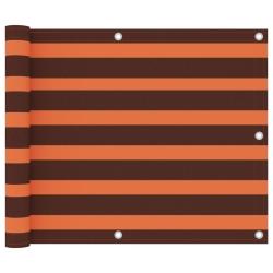 &Eacute;cran de balcon Orange et marron 75x500 cm Tissu Oxford