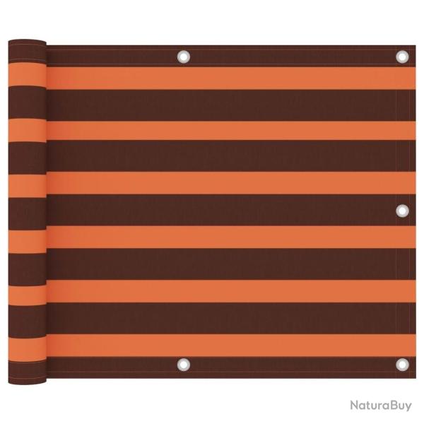 �cran de balcon Orange et marron 75x500 cm Tissu Oxford