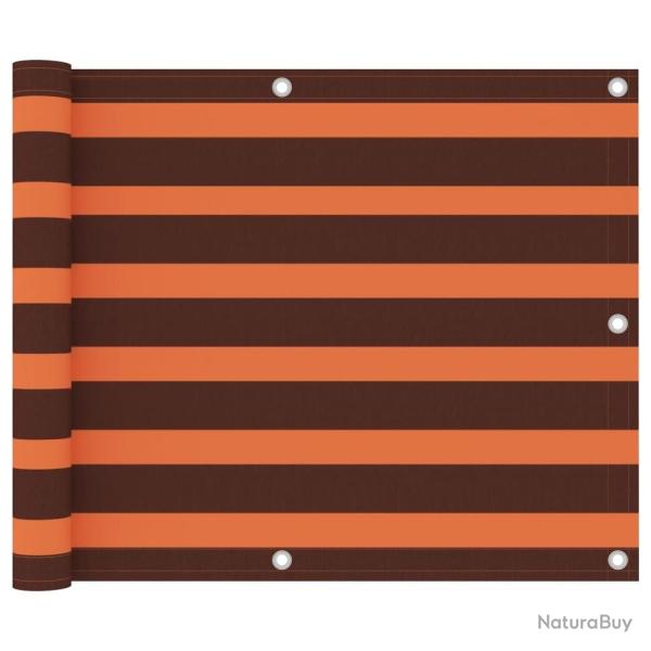 �cran de balcon Orange et marron 75x600 cm Tissu Oxford