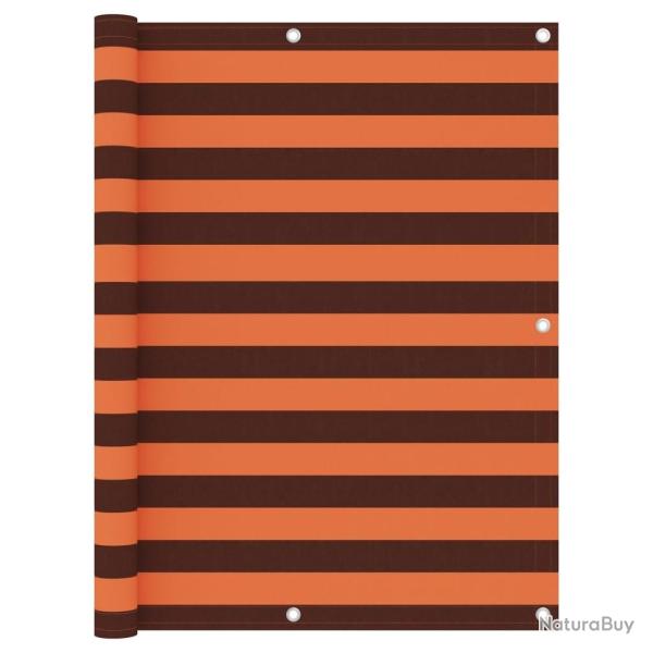 �cran de balcon Orange et marron 120x600 cm Tissu Oxford