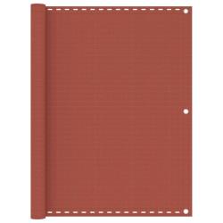 &Eacute;cran de balcon Terre cuite 120x600 cm PEHD alsavelo