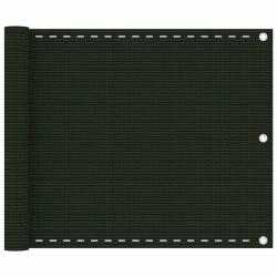&Eacute;cran de balcon Vert fonc&eacute; 75x500 cm PEHD alsavelo