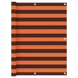 &Eacute;cran de balcon Orange et marron 120x500 cm Tissu Oxford alsavelo