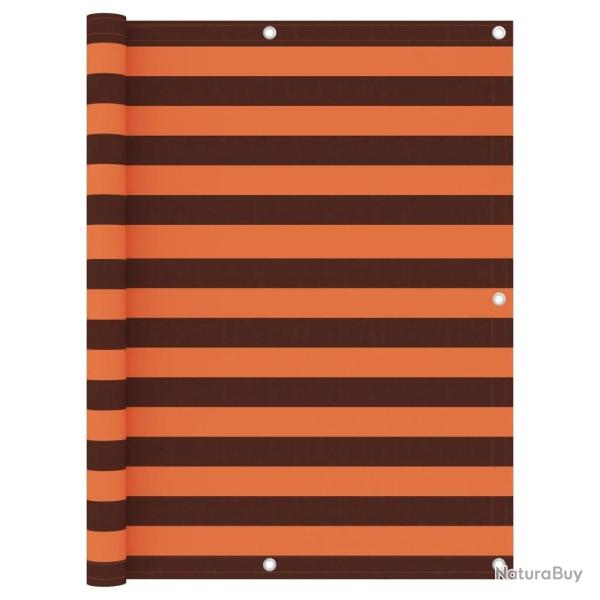 �cran de balcon Orange et marron 120x500 cm Tissu Oxford