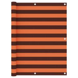 &Eacute;cran de balcon Orange et marron 120x400 cm Tissu Oxford alsavelo