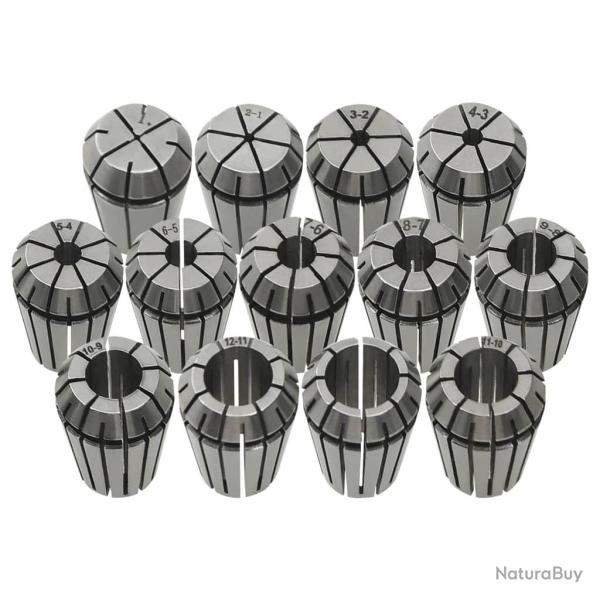 Douilles de serrage ER20 13 pcs Ensemble d'outils de tournage alsavelo