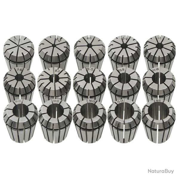 Douilles de serrage ER25 15 pcs Ensemble d'outils de tournage