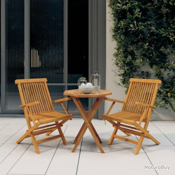 Ensemble � manger de jardin 3 pcs Bois de teck massif alsavelo