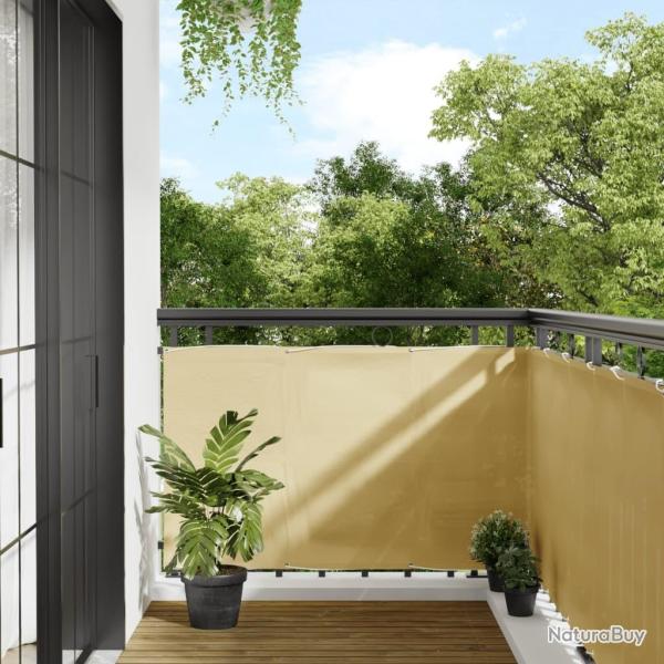 �cran de balcon sable 90x400 cm 100% polyester oxford
