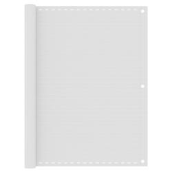 &Eacute;cran de balcon Blanc 120x400 cm PEHD alsavelo