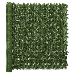 &Eacute;cran de balcon avec feuilles vert fonc&eacute; 500x150 cm