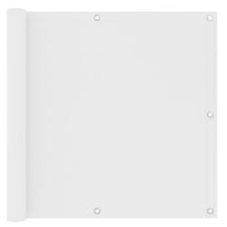 &Eacute;cran de balcon Blanc 90x500 cm Tissu Oxford alsavelo