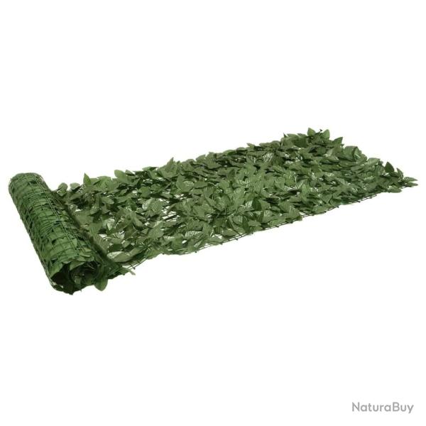 �cran de balcon avec feuilles vert fonc� 200x75 cm