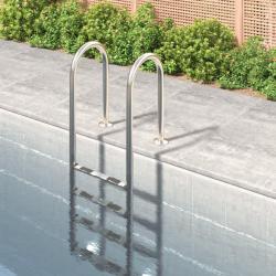 &Eacute;chelle de piscine 54x38x184,5 cm acier inoxydable 304