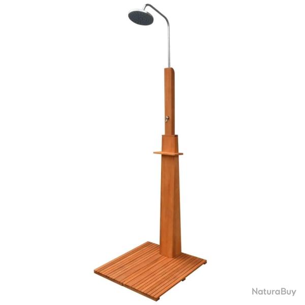 Douche extrieure Bois d'eucalyptus et acier alsavelo